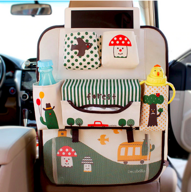 Organizador de asiento de coche para niños| Mantén tu coche limpio y organizado durante los viajes en coche